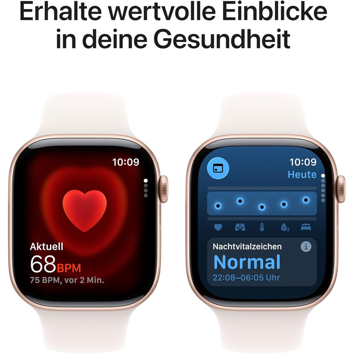 Розумний годинник Apple Watch Series 11 GPS 46 мм із алюмінієвим корпусом кольору рожевого золота та блідо-рожевим спортивним ремінцем (S/M). Оцінка сну, фітнес-трекер, відстеження здоров&39я, завжди ввімкнений дисплей, водонепроникність. Корпус S/M 46 мм