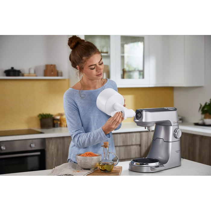 Борошномельний верстат Kenwood KAX941PL (аксесуар для кухонного комбайна, підходить для всіх кухонних комбайнів Chef і kMix, сталевий подрібнювач), білий