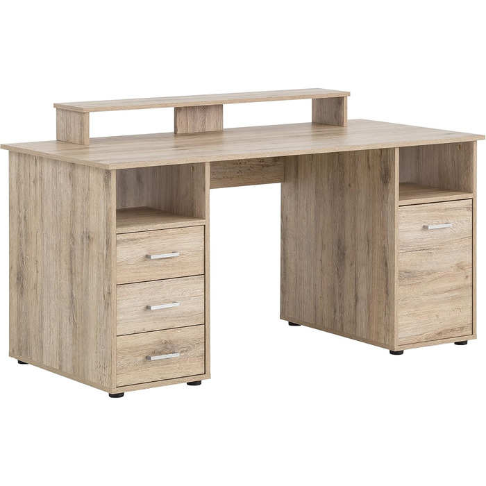 Письмовий стіл Schildmeyer Niels 701703, з полицею для 2 моніторів, декор дикого дуба