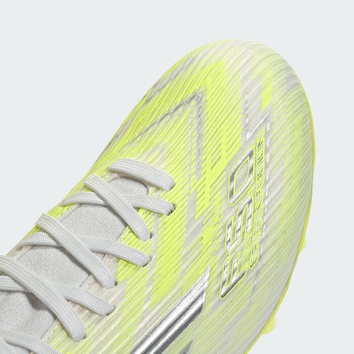 Футбольні бутси adidas F50 SPARKFUSION League Mid Cut FG/AG, жіночі, білі, залізні, жовті, високої роздільної здатності