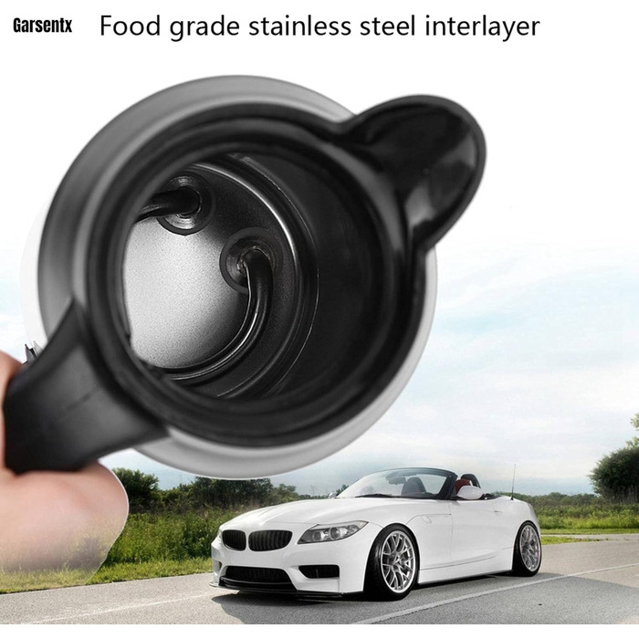 Автомобільний чайник 750 мл, електричний чайник 12 В з нержавіючої сталі для подорожей для нагрівання води кавових напоїв, прийнят