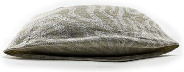 Термостійка подушка для сауни Zebra, яку можна прати - підголівник для сауни з льону та бавовни - зручна подушка для шиї 43x26 см для гамака Wellness, пляжу, пікніка (натуральний/білий)