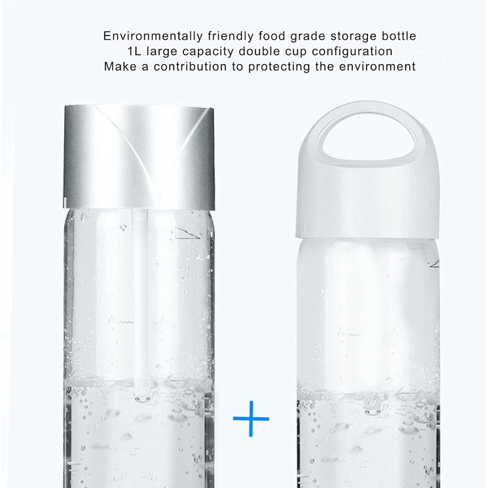 Бульбашкова машина 1000 л, виробник газованої води, машина для газованої води, інтелектуальний комерційний портативний виробник бульбашкової води з автоматичним скиданням тиску, для кафе та дому