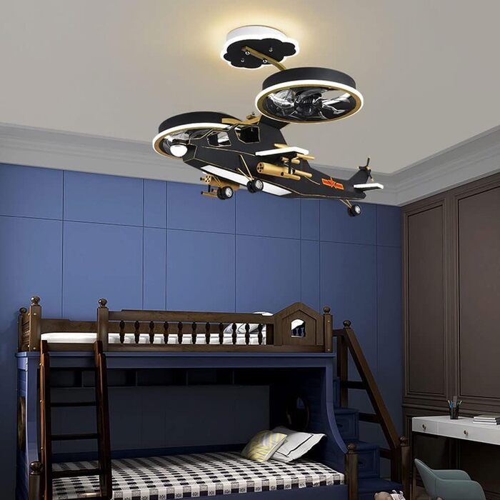 Стельовий світлодіодний світильник PAZWAHF 88W, стельовий вентилятор зі світлодіодним підсвічуванням, регульованою швидкістю вітру