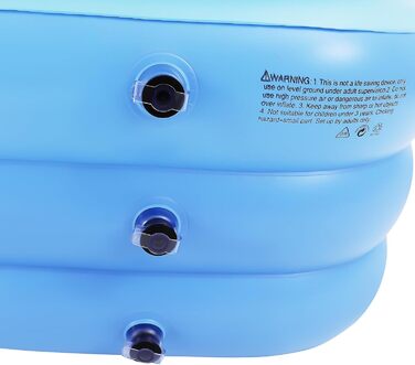 Надувна ванна для дорослих, надувна ванна з портативною функцією складання, повітряний спа-центр з нековзною поверхнею, ванна для внутрішнього та зовнішнього використання для сімейної ванної кімнати або спа-центру, синій колір