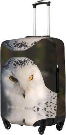Чохол для валізи Засніжені совині очі з еластичною тканиною, захисний від подряпин та пилу, чорний, розмір 85