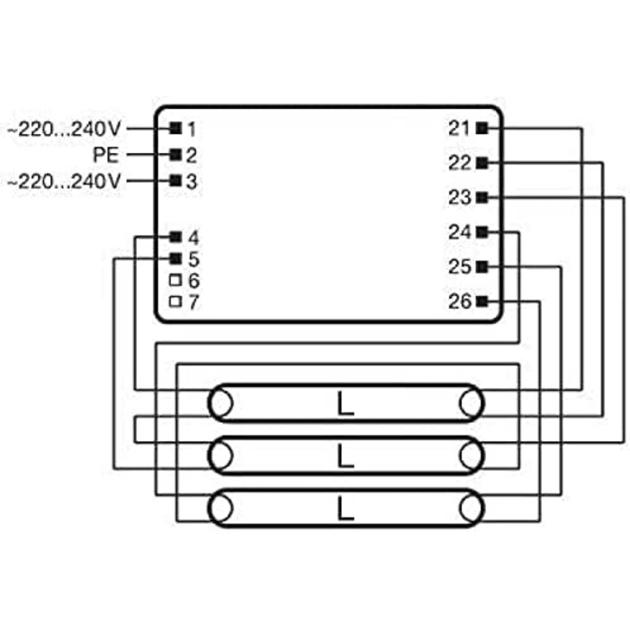 Електронний баласт OSRAM (EVG), QUICKTRONIC FIT 8, EVG LL/KLL non-DIM, QT-FIT8 3X18,4X18/220-240, білий, (1 уп.)