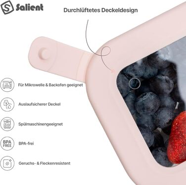 Скляні контейнери для приготування їжі, герметичні контейнери для зберігання з кришками, без пластику та бісфенолу А можна використовувати в мікрохвильовій печі, духовці, морозильній камері та посудомийній машині ідеально підходить для працюючих професіон