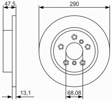 Гальмівні диски задні Bosch BD2438 289,5 мм комплект (2 шт.)