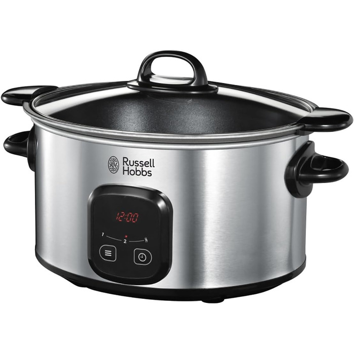 Повільноварка Russell Hobbs каструля з антипригарним покриттям 6 л XL, програмований таймер/час приготування Maxicook (3 налаштува