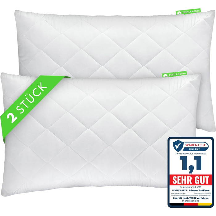 Подушка Gentle North (розміром 40x60 см) - Набір з 2 подушок для ліжка та як декоративні подушки - На блискавці для наповнення - Д