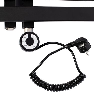 Електричний радіатор Schulte Ignis, 140 x 50 см, 600 Вт, перлинно-чорний, із заповненням. Включає нагрівальний елемент зліва. Сталевий електричний радіатор з порошковим покриттям, 140 x 50 см.