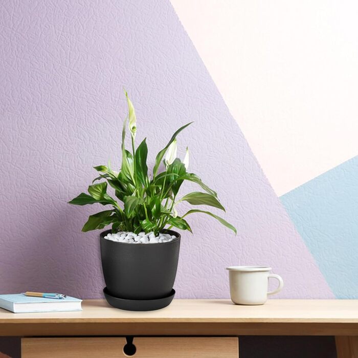 Квіткові горщики пластикові маленькі, товщина квіткового горщика, пластикові горщики для рослин круглі з блюдцем для сукулентів ма