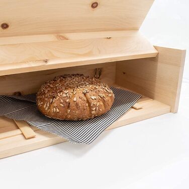 ПРИРОДНЕ життя Хлібник / хлібниця зі швейцарської кам'яної сосни, виготовлений зі 100 деревини швейцарської кам'яної сосни, включа