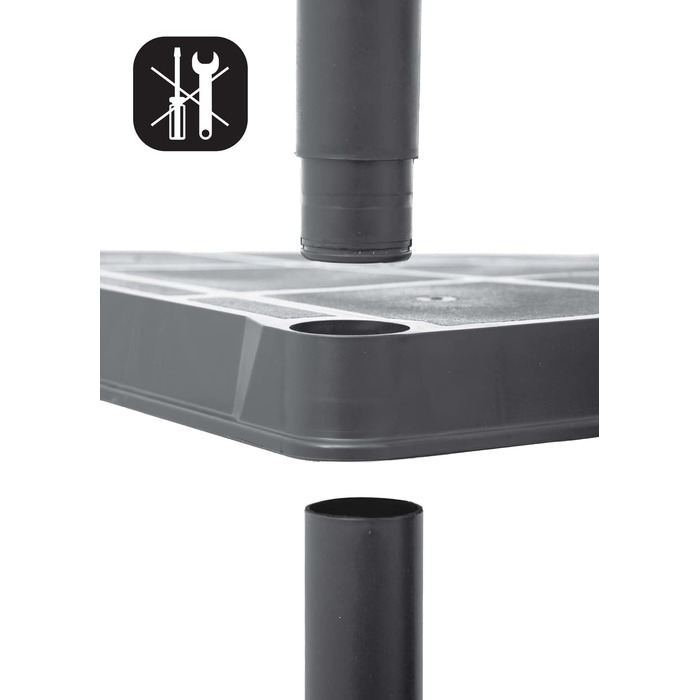 Посилений стелаж Kreher XXL, вантажопідйомністю до 300 кг, шириною 1,20 м та 60 кг на полицю