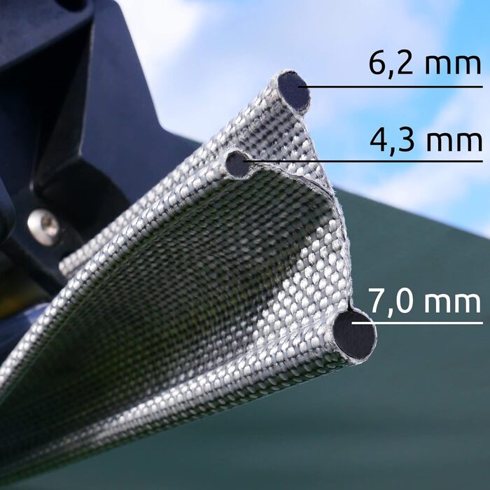 Х 2 м - передня стінка для тенту захищає від сонця, вітру та дощу, 2,4