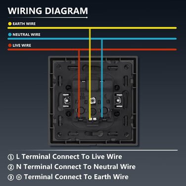 Розетка BSEED Schuko для прихованого монтажу, настінна розетка 16 А з рамою ПК, одинарна розетка з кігтиками, 1 відділення сіра