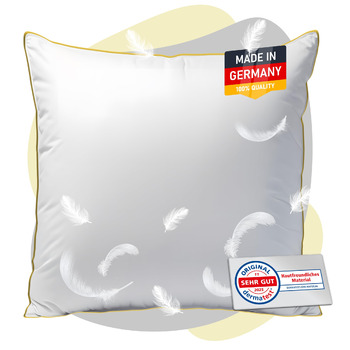 Пухова подушка 80 x 80 см - Подушка зі 100 пір&39яним наповнювачем - Подушка 80x80 см з бавовняним чохлом - Подушка для спокійного сну - Пухова подушка - Подушка - Подушка 80x80 см