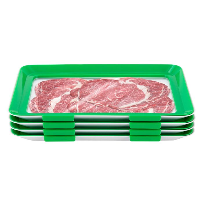 Коробка для шинки, для холодильника, зберігання шинки, холодильник, комплект із 4 контейнерів, для зберігання продуктів, ідеально підходить для кемпінгу, вечірок, сімей (30 x 20 см)