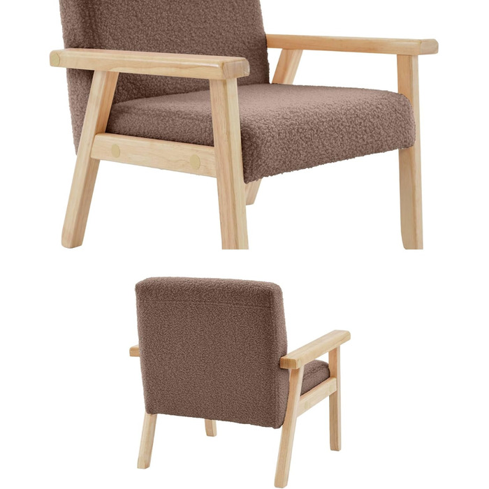 Дитяче крісло у скандинавському стилі з дерева, Ш 47 x Г 43,5 x В 50 см - ISAK Taupe