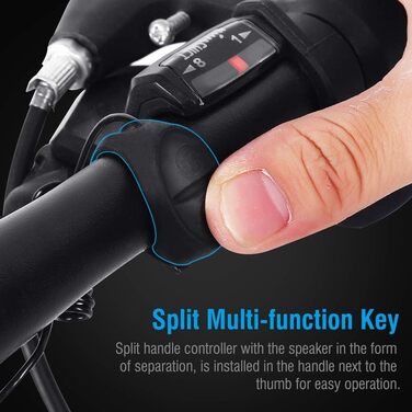 Велосипедний дзвінок USB, акумуляторний електрични 120 дБ чорний