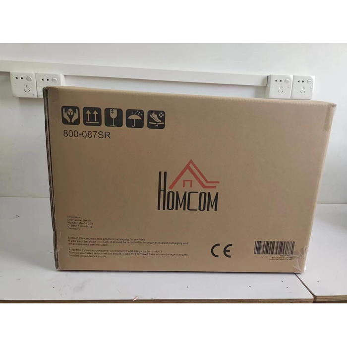 Міні-піч HOMCOM 32 л 1600 Вт електрична міні-піч з піддоном для шлаку Металева нержавіюча сталь Скло Срібло 52.2 x 38.1 x 33.5 см