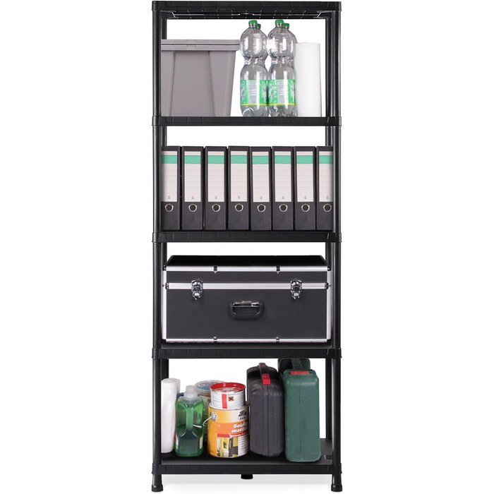 Стелаж Ondis24, полиця для зберігання, 71 x 35 x 180 (В) см, стелаж без болтів, пластиковий стелаж, міцний стелаж 15 дюймів, вантажопідйомність до 180 кг, 71 x 35 x 180 см