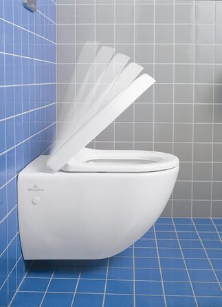 Сидіння для унітазу Villeroy & Boch Subway Компактне, з механізмом плавного закриття - SoftClosing, зі знімним сидінням - QuickRelease, білий Alpine