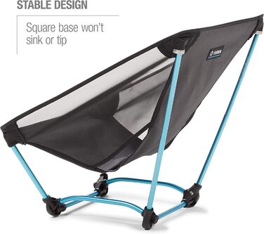 Наземне крісло Helinox Міцне, надлегке, складне, портативне крісло для кемпінгу, походів, піших прогулянок та мотоциклетних турів, чорного кольору