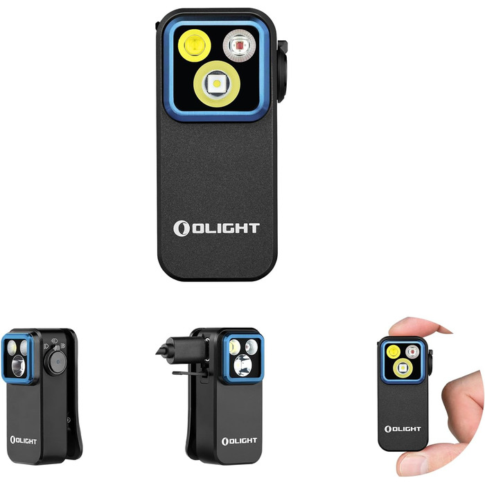 Міні-світлодіодний ліхтарик OLIGHT Oclip Pro з прожектором, сфокусованим світлом і червоним світлом, акумуляторний ліхтарик USB-C потужністю 500 лм, невелика проблискова лампа IPX6 для бігу, кемпінгу та екстрених ситуацій