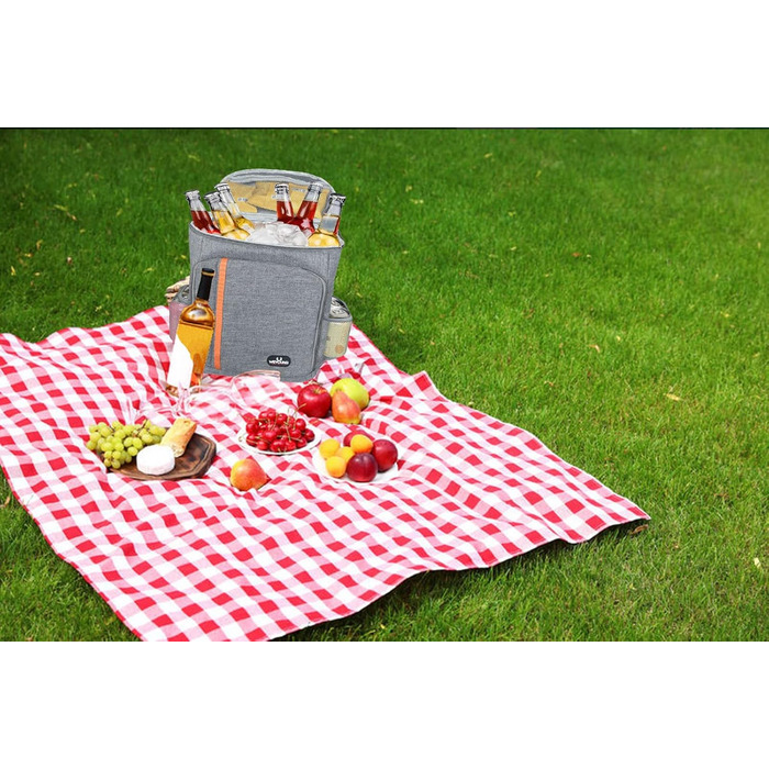 Рюкзак-холодильник 28 л, утеплений рюкзак для пікніка, велика сумка-холодильник для чоловіків та жінок, для пікніків/барбекю/кемпінгу/прогулянок/шопінгу (чорний)