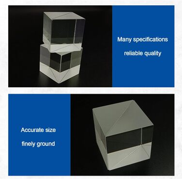 Підходить для викладання фізики та декорування, 50 50 50 мм оптичний скляний призматичний куб, 9 Optical Crystal Photography Prism