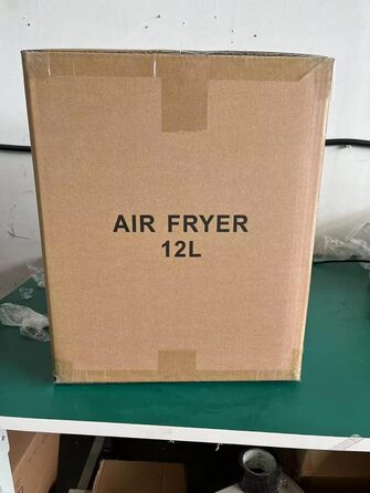 Фритюрниця PRIJESSE 12 л, багатофункціональна фритюрниця з гарячим повітрям, фритюрниця 1800 Вт зі світлодіодним сенсорним екраном, 10 програм, підтримка тепла та функція дегідратора, включаючи брошуру з рецептами та аксесуари 12 л Вертикальний екран