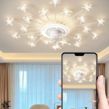 Вт світлодіодний стельовий світильник з можливістю регулювання, стельовий вентилятор зі світлодіодним підсвічуванням, регульована