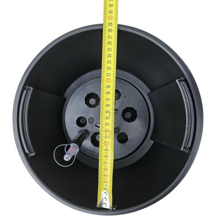 Квітковий горщик HappyFlower MultiProject із вставкою, круглий, під ротанг, 4 розміри, 4 кольори, кашпо (300, чорний) 300 антрацит