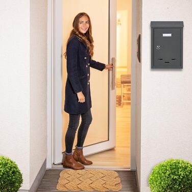 Килимок для дверей Relaxdays Coconut, з вузлуватим візерунком, 75 x 45 см, ручної роботи, двосторонній, натуральний