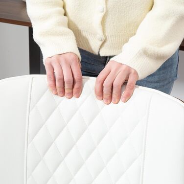 Офісний стілець HOMCOM, стілець з регульованою висотою та коліщатками, ромбоподібна прострочка