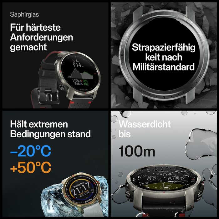 Преміальний годинник для активного відпочинку на природі з GPS Міцність військового класу, сапфірове скло, моніторинг серцевого ритму на зап&39ясті, тривалий час роботи від батареї, навігація, M/L Grit X Pro Titan M/L Titan