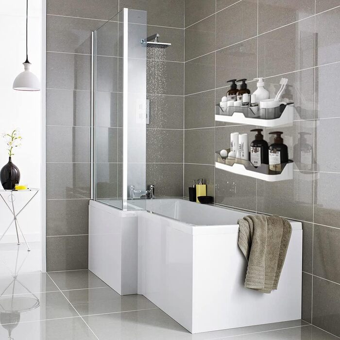 Душова полиця для ванної полиця для ванної без свердління настінні полиці для ванної пластикові кошики для душу для ванної/кухні.