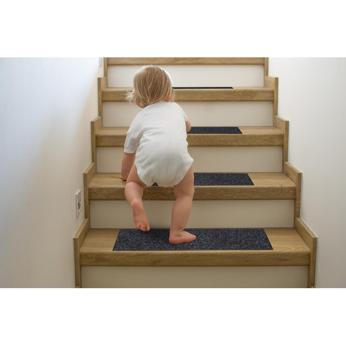 Килимок для сходів Ottomanson Lifesaver, 7 предметів, чорний