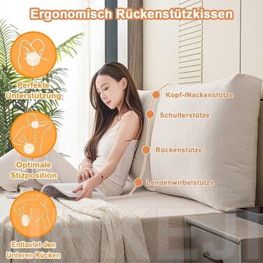 Подушка для спинки ліжка, комплект з , 905515 см, шеніл, висока подушка для спини з чохлом, який можна прати, ергономічна подушка для читання біля узголів&39я, велика подушка для ліжка, подушка для спинки дивана, диван, настінний, синій, 905515 см