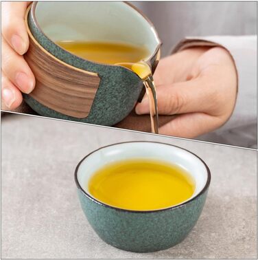 Кунг-фу Чайний Сервіс з Кераміки Портативний Дизайн для Офісу та Повсякдення. Безпечний та Елегантний Посуд у Унікальному Стилі