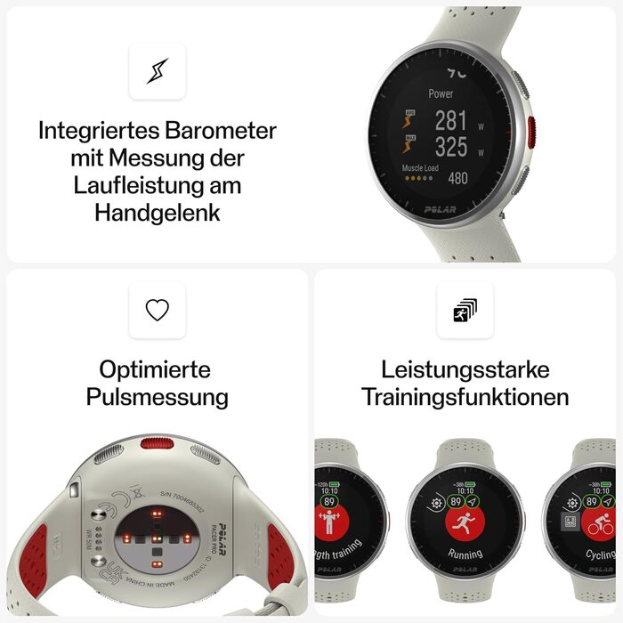 Сучасний спортивний GPS-годинник, пульсометр, смарт-годинник для чоловіків та жінок, годинник для бігу, тренування, моніторинг сну та трекер активності Snow White Pacer Pro