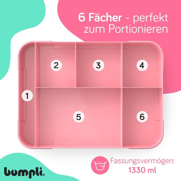 Бумплі Ланчбокс Гурман Дитячий контейнер для обіду з відділеннями, ідеальний для школи та подорожей Міцний ланчбокс, шкільний ланчбокс, стильний дитячий контейнер для їжі, ланчбокс у школу