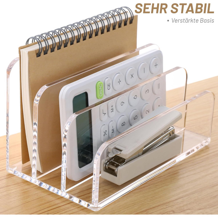 Акрилові лотки для листів SANRUI, настільний лоток для листів для офісу, дому та школи, розміри (В x Ш x Г) 10,1 x 17,5 x 10,1 см, система для документів 17,5 x 10,1 x 10,1 см