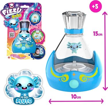 Шипучі іграшки Bizak Fizzy Pets Pluto, чарівний сюрприз, музика та танець, зміна кольору, вік 5 (62009097-1)