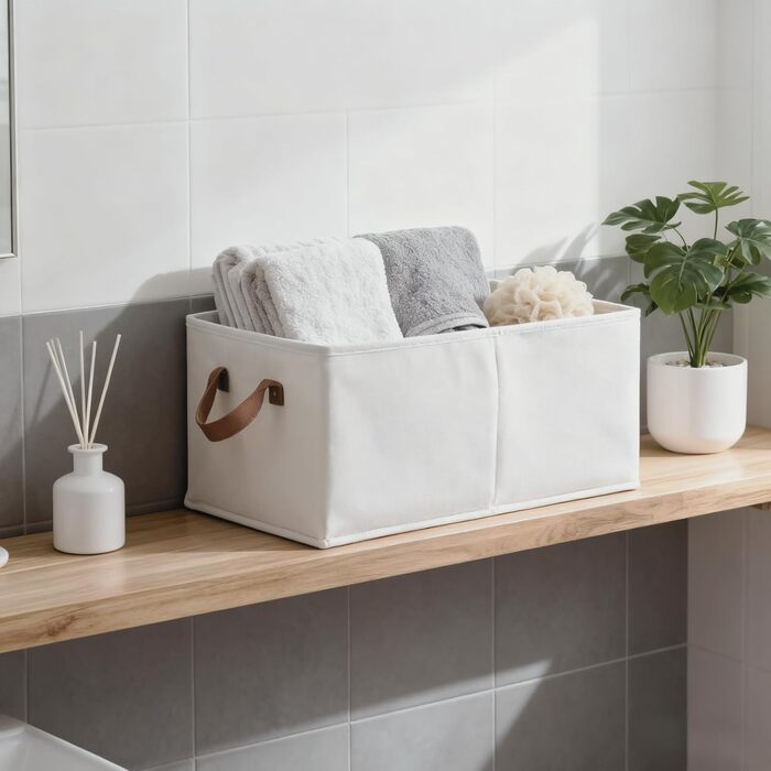 Коробка для зберігання одягу з тканини, складна, комплект з 3 шт. , великі розкладні коробки для білизни, ящики-органайзери з шухлядами для гардеробу, коробки для зберігання тканини, 472820 см, бежевий SEQ-B-1002-B