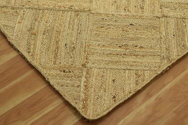 Великий килим кілім 25,4 x 35,6 см, бежевий, тканий джутовий килим, для приміщень і вулиць, килим плоского плетіння, зона з високо