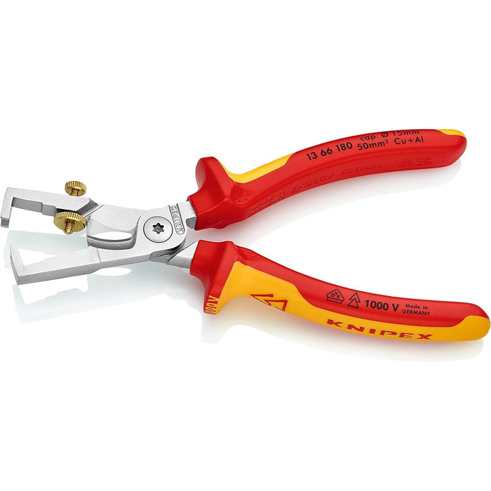 Стрипер KNIPEX StriX зі спеціальними ножицями для кабелю, 13 66 180 SB