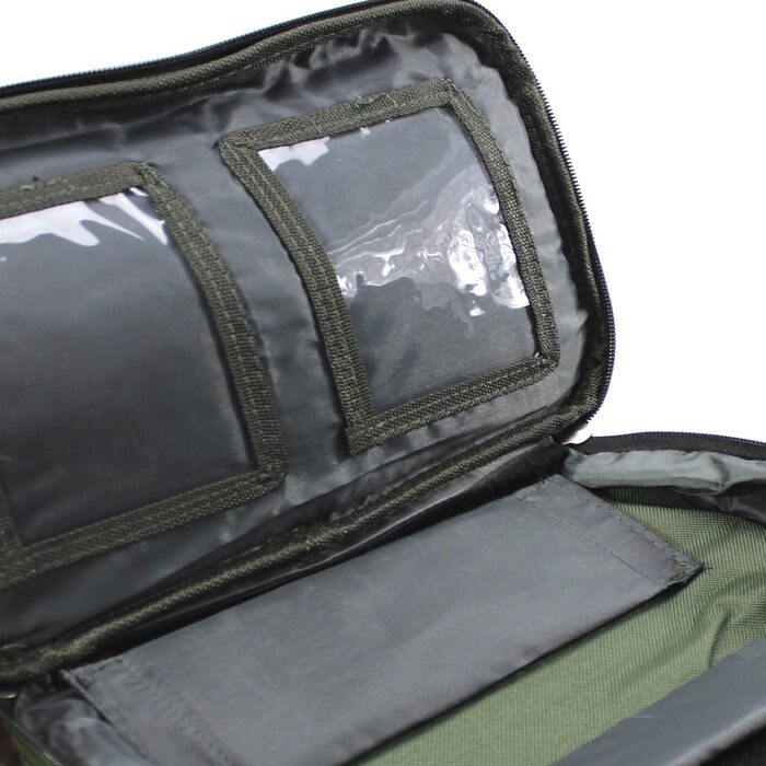 Сумка QMBasic для риболовлі, включаючи 4 коробки для снастей Рибальський чохол для аксесуарів Водовідштовхувальні м&39які лямки Рибальська сумка